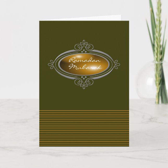 Elegant Ramadan Mubarak Card (Front)