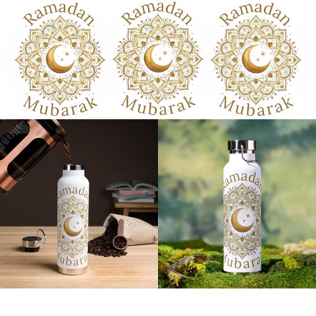 Elegant Ramadan Mubarak Islamic Bottle Art (Creator Uploaded)