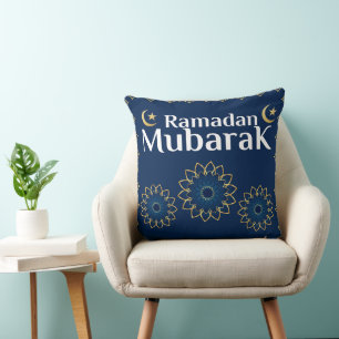 Elegant Ramadan Mubarak Throw Pillow