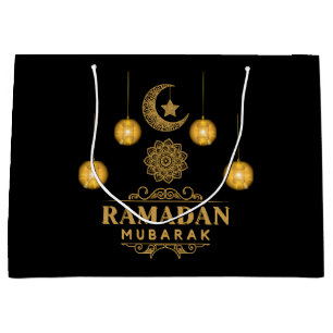 Elegant Ramadan Nights- Eid Mubarak 2026 Holiday Large Gift Bag