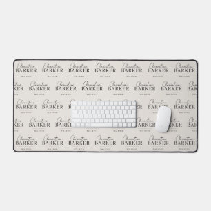 Elegant Real Estate Agent Custom Logo And Name Desk Mat