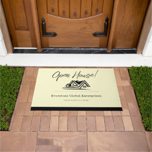 Elegant Real Estate Agent  House Business Doormat