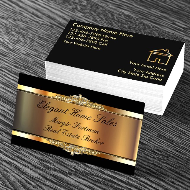 Elegant Real Estate Business Cards (Creator Uploaded)