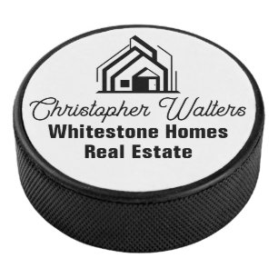 Elegant Real Estate Company Customised Realtor Hockey Puck