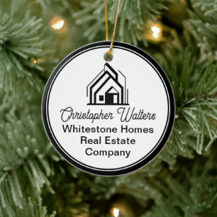 Elegant Real Estate Company Customized Realtor Ceramic Tree Decoration