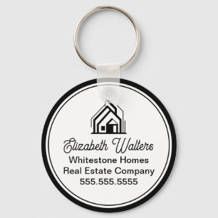 Elegant Real Estate Company Customized Realtor Key Ring