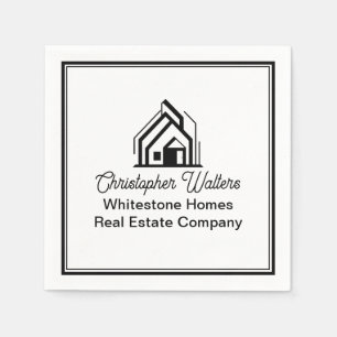 Elegant Real Estate Company Customized Realtor Napkin