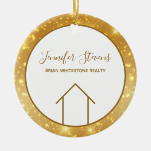 Elegant Real Estate Company Personalized Realtor Ceramic Tree Decoration