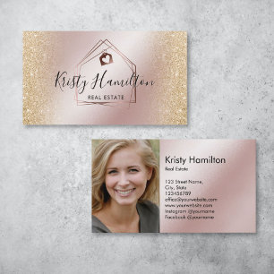 elegant real estate house key add photo business card