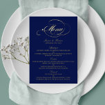Elegant Real Foil Pressed Wedding Menu Cards<br><div class="desc">Celebrate in style with these elegant real foil pressed menu cards. The wording is easy to personalise and your dinner guests will be thrilled when they receive these super stylish menus.</div>
