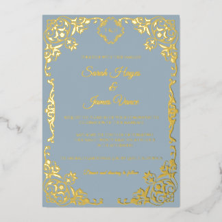 Elegant Real Gold Foil Botanical