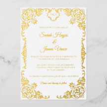 Elegant Real Gold Foil Botanical
