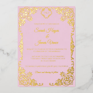 Elegant Real Gold Foil Botanical