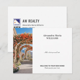 Elegant Realtor Closing Gift Welcome Home Card