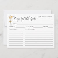 Elegant Recipe for the Bride Utensils Gold Ribbon