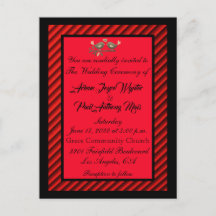 Elegant Red and Black Invitation