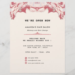 Elegant Red and Black Watercolor Flyer