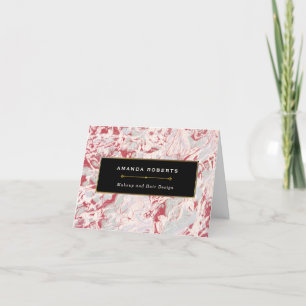 Elegant Red and Black Watercolor Thank You Card