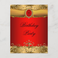 Elegant Red and Gold Birthday Party
