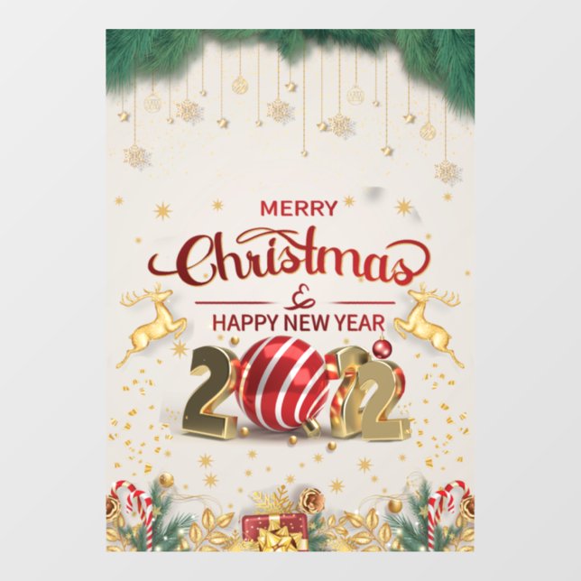 Elegant Red And Gold Merry Christmas (Sheet)