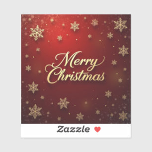 Elegant Red and Gold Merry Christmas Design
