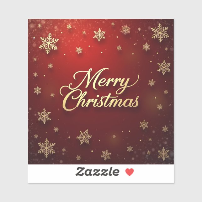 Elegant Red and Gold Merry Christmas Design (Sheet)