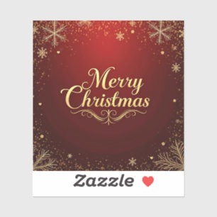 Elegant Red and Gold Merry Christmas Design
