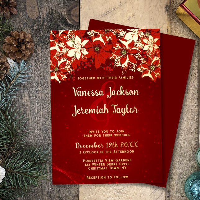Elegant Red and Gold Poinsettia Wedding (Creator Uploaded)