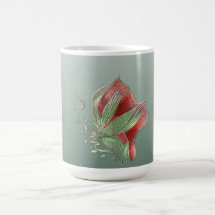 Elegant Red and Green coffee mugs