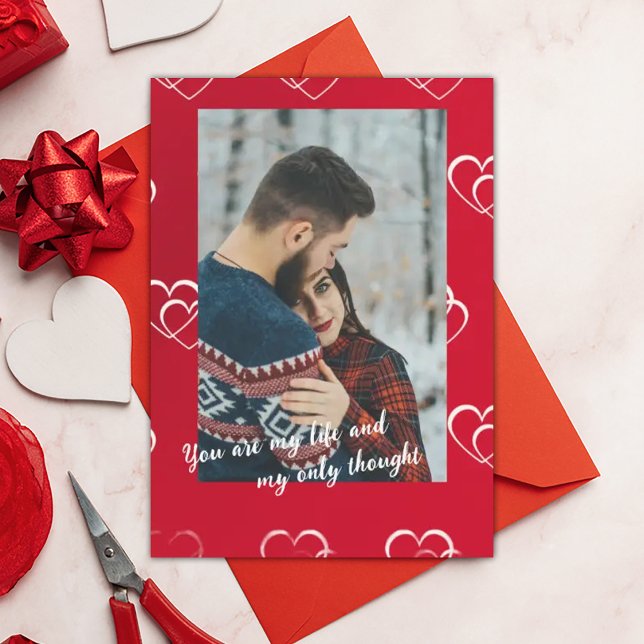 Elegant Red and White Plain Holiday Card (Creator Uploaded)