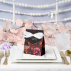 Elegant red black moody floral wedding 