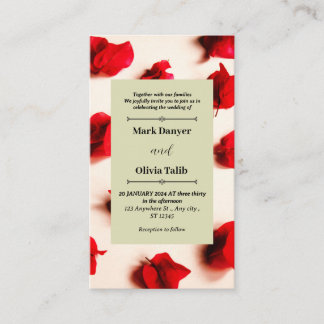 Elegant red Board Wedding Invitation Template