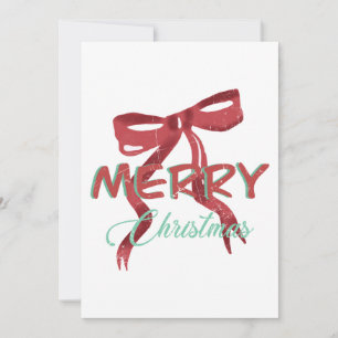 Elegant Red Bow Christmas Card