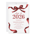 Elegant Red Bow Graduation Party