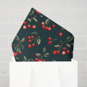 Elegant Red Cherries Pattern Decoupage Tissue Paper