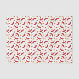 Elegant Red Chile Pattern Tissue Paper