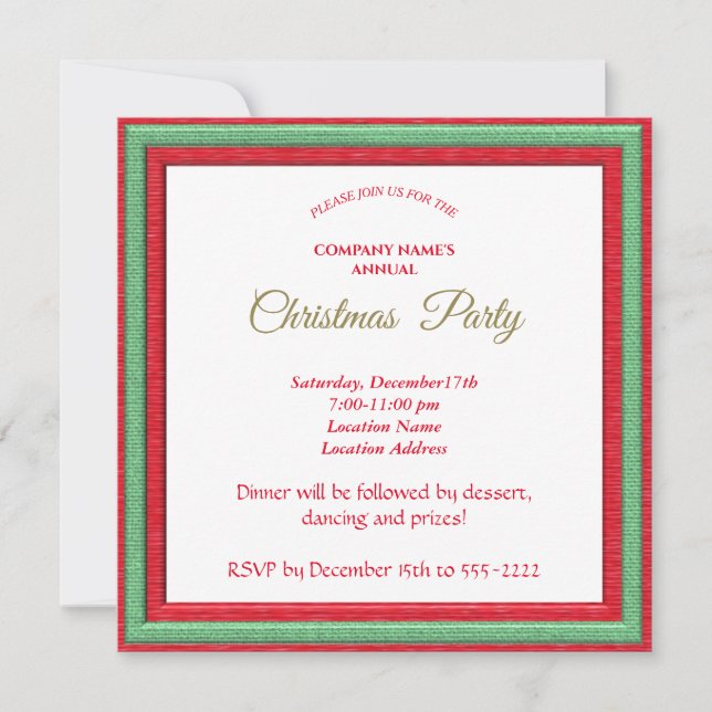 Elegant red Christmas frame  (Front)