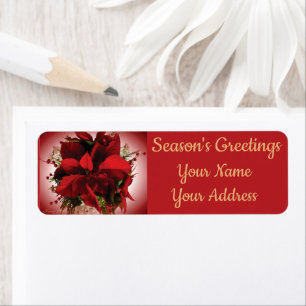 Elegant Red Christmas Poinsettia