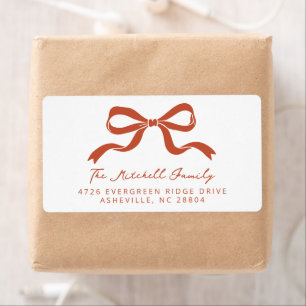 Elegant Red Christmas Ribbon Bow