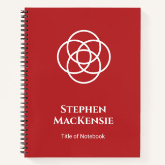 Elegant Red Circles Logo  Notebook