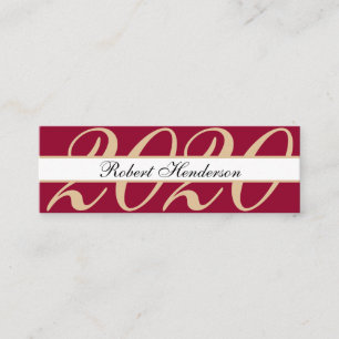 Elegant red classic insert card graduation name