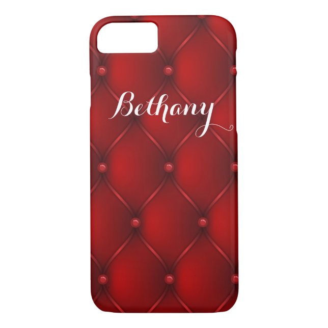 Elegant Red Custom iPhone Case (Back)
