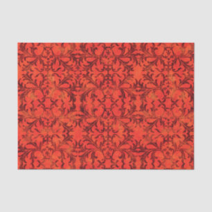 Elegant Red Damask Tissue Paper