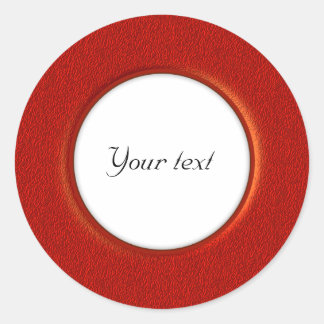 Elegant red design classic round sticker