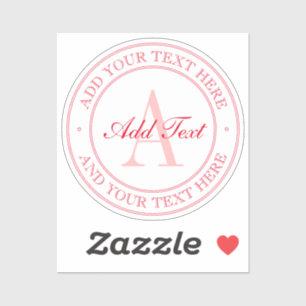 Elegant Red Editable Text Transparent Sticker
