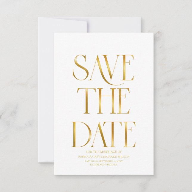 Elegant Red Fall Leaves Autumn Wedding Save The Date (Front)