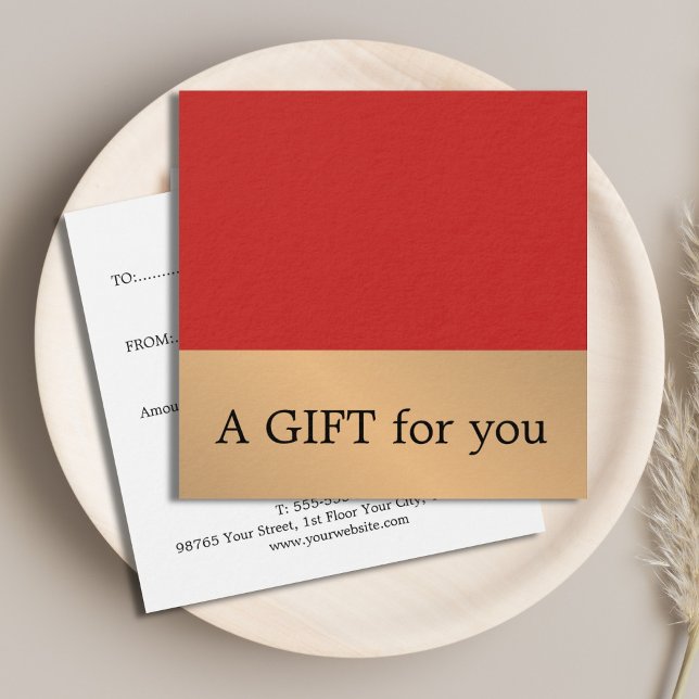 Elegant Red Faux Gold Bold Salon (Creator Uploaded)