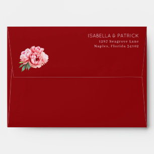 Elegant Red Floral Enveloped in Romance Envelope