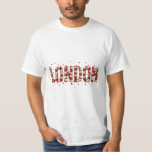 Elegant Red Floral London Custom T-Shirt