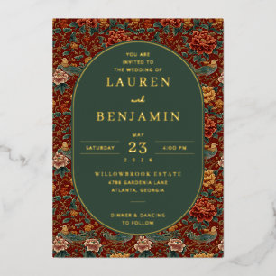 Elegant Red Floral Pattern